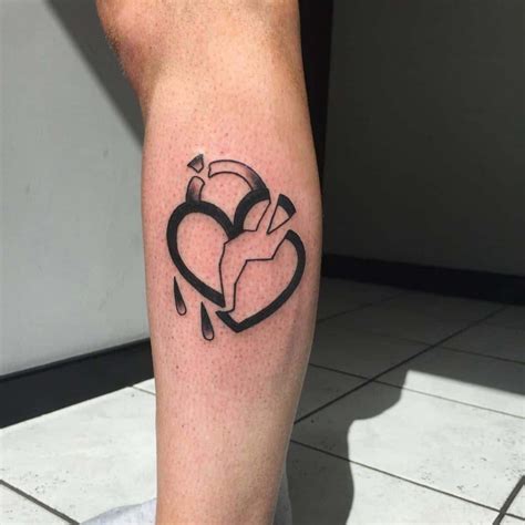 110 Heartsick Broken Heart Tattoo Designs with。